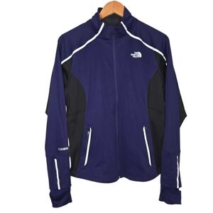 The North Face Womens Purple FlashDry Winstopper Full Zip Jacket Large